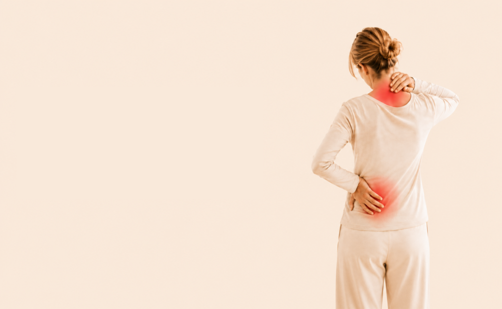 Client with neck, shoulder and back pain at Manual Therapy Studio